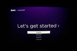 Roku's language choice screen