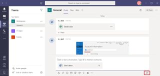 Post file on Microsoft Teams