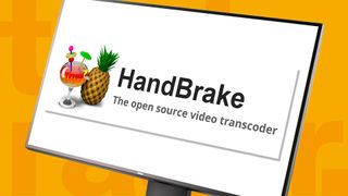 best free DVD ripper HandBrake against an orange TechRadar background