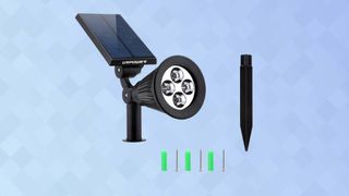 URPOWER 2-in-1 Waterproof 4 LED Solar Spotlight set up