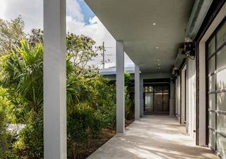 Walkways around courtyard