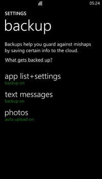 Windows Phone 8 Backup