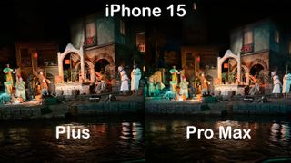 photo comparison between the iphone 15 plus and iphone 15 pro max