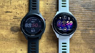 a photo of the Garmin Forerunner 255 and Forerunner 265