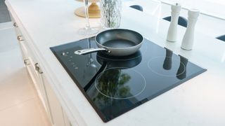 Frying pan on an induction cooktop