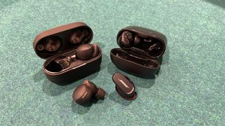 Sony WF-1000XM4 and Bose QC Earbuds II group