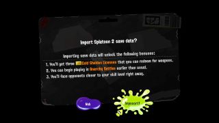 Splatoon 3 Import Save Data confirm