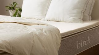 The Birch Organic Mattress Topper in beige