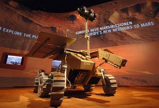 A mock-up of the European Space Agency's planned ExoMars rover.