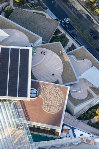 Aerial view of the Art Gallery of New South Wales’ new SANAA-designed building, 2022