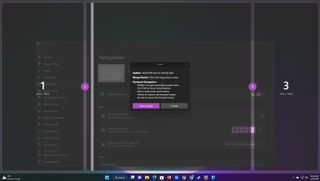 Windows 11 PowerToys' FancyZones tool in action