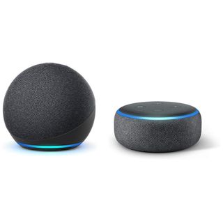 Echo Dot 4th Gen and 3rd Gen side by side