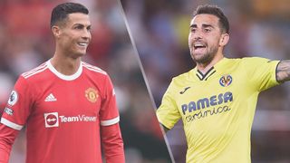 Cristiano Ronaldo of Manchester United and Paco Alcacer of Villarreal