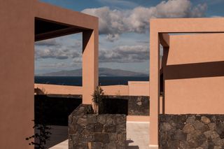 Domes Novos Santorini hotel sculptural exterior