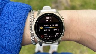 a photo of the Garmin Epix Pro on the wrist