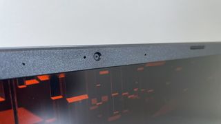 Close up of the webcam on the Acer Nitro V 15