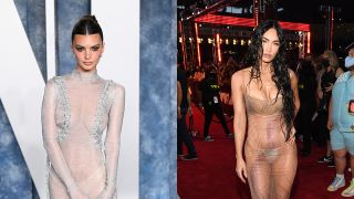 Megan Fox and Emily Ratajkowski both rocking the naked dress.