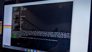 Terminal app open on Chromebook