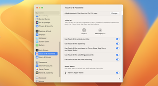 Touch ID on Mac screen