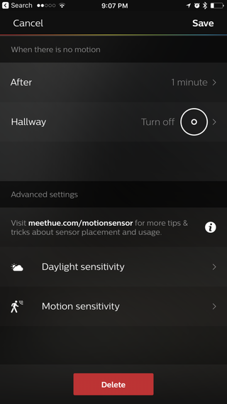 Philips Hue Motion Sensor customizations