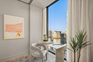 Desk area at 61A apartment inside 53 West 53 building