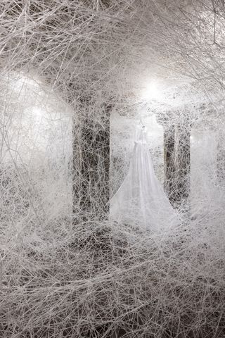 Installation view of Chiharu Shiota, 'Multiple Realities', at Cisternerne, Copenhagen.