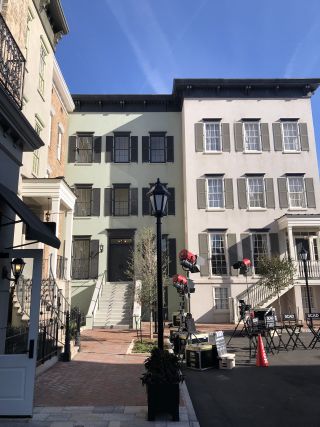 The housing exteriors at the SCAD Hollywood Backlot.