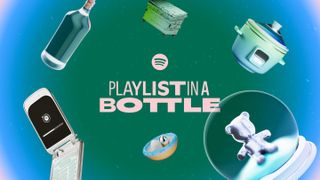 Graphics for Spotify's Playlist in a Bottle feature 