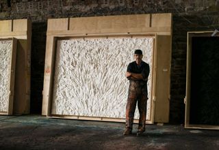 Artist Bosco Sodi, photographed by Spencer Wells in his Brooklyn studio on 18 September