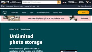 Website screenshot for Amazon Photos.