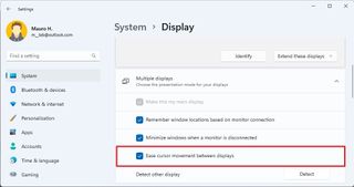 Ease Cursor Movement Between Displays