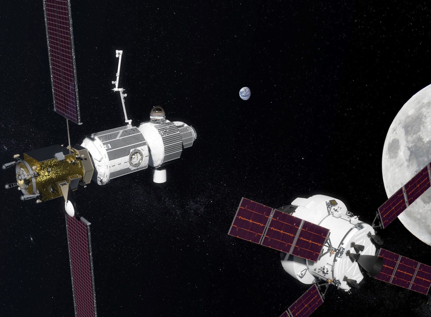 NASA&#039;s planned &quot;deep-space gateway&quot; art