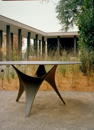 Molteni outdoor furniture photographed at the Molteni Pavilion in Giussate