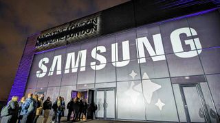 Indgangen til Samsung Galaxy Unpacked 2024 i London.