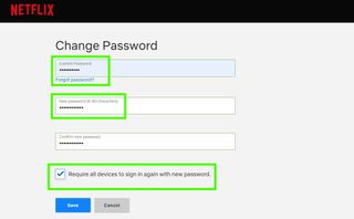 how to change Netflix password new