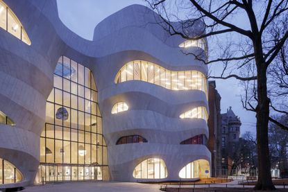  Richard Gilder Center exterior at dusk