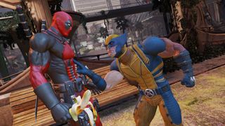 Deadpool and Wolverine in the Deadpool Xbox One game