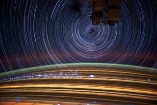 Star Trails Seen from the ISS