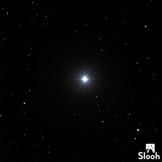 The bright North Star, Polaris, from Slooh Observatories.