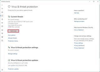 Microsoft Defender Antivirus quick scan