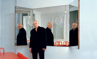 The architect in his Paris home in the 8th arrondissement, July 2014.