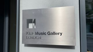 KEF Music Gallery sign on a wall