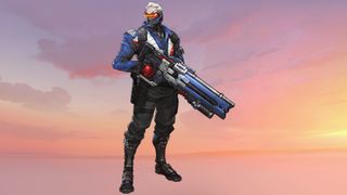 A portrait of the Overwatch 2 character Soldier 76