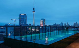 The roof-top pool of Soho House Berlin