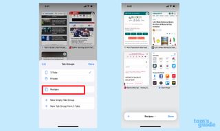 iOS 15 Safari Tab Groups