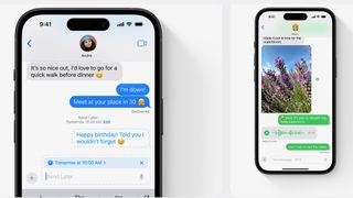 An iPhone showing a messaging thread on iMessage in iOS 18.