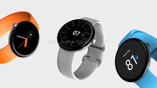 Renders of Pixel Watch based on alleged leaked images and marketing materials