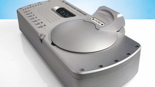 Chord Blu MkII CD player on white and blue background