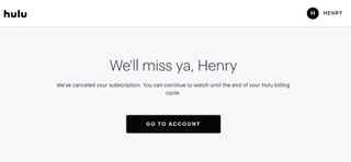 how to cancel Hulu — done