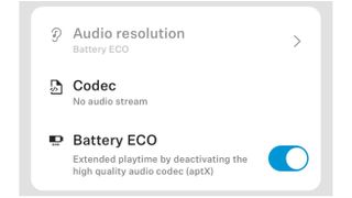 Sennheiser Battery ECO setting on Smart Control app